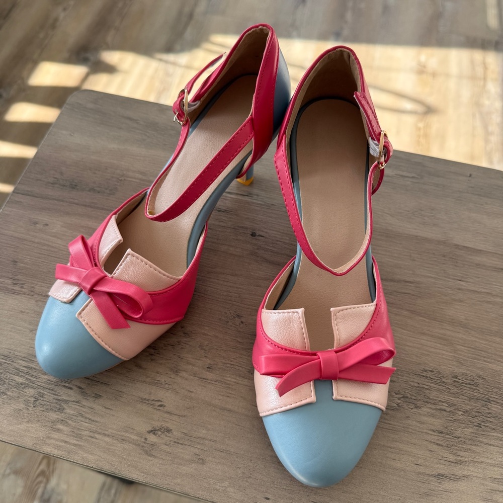 NWT Harper & Lane EVA Closed Round Toe Heeled Sandals 38 7.5